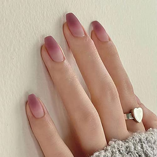 Pink Ombre Ballerina Nails