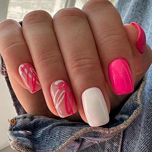 Pink Graffiti Nails