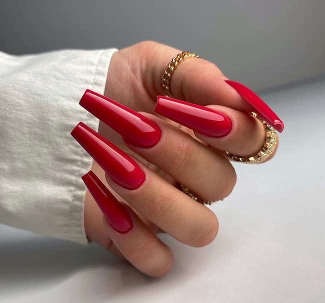 Red coffin nails. 