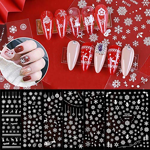 White Christmas Nail Stickers