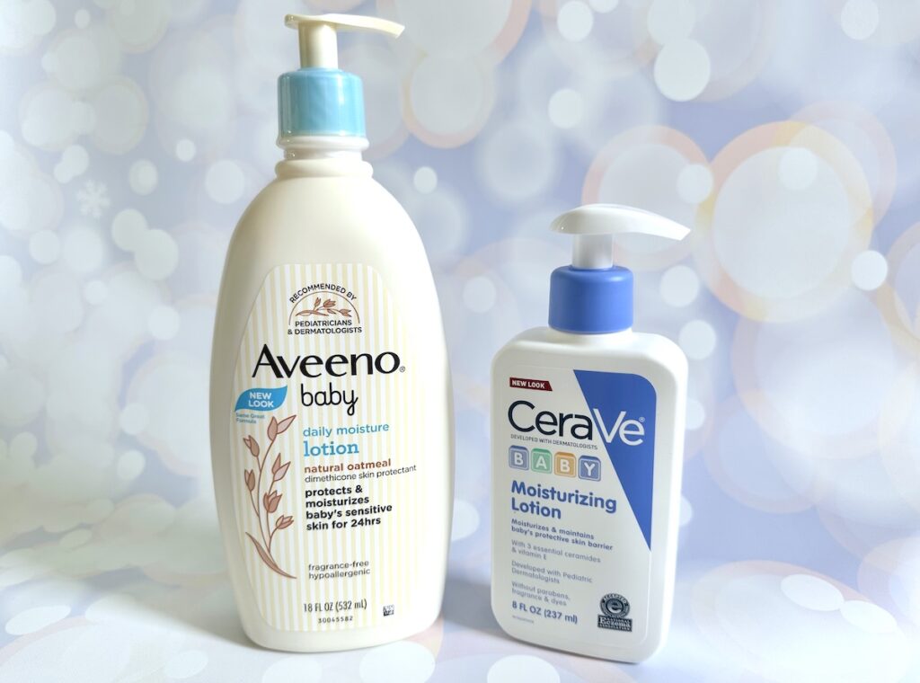 Aveeno Baby Daily Moisturizing Cream vs CeraVe Baby Moisturizing Lotion.