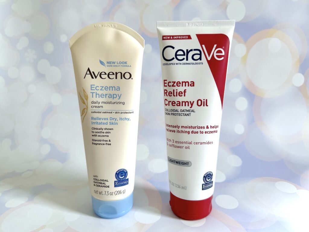 Aveeno Eczema Therapy Daily Moisturizing Cream vs CeraVe Eczema Relief Creamy Oil.