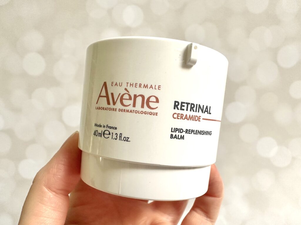 Avene RetrinAL Ceramide Lipid-Replenishing Balm, handheld.