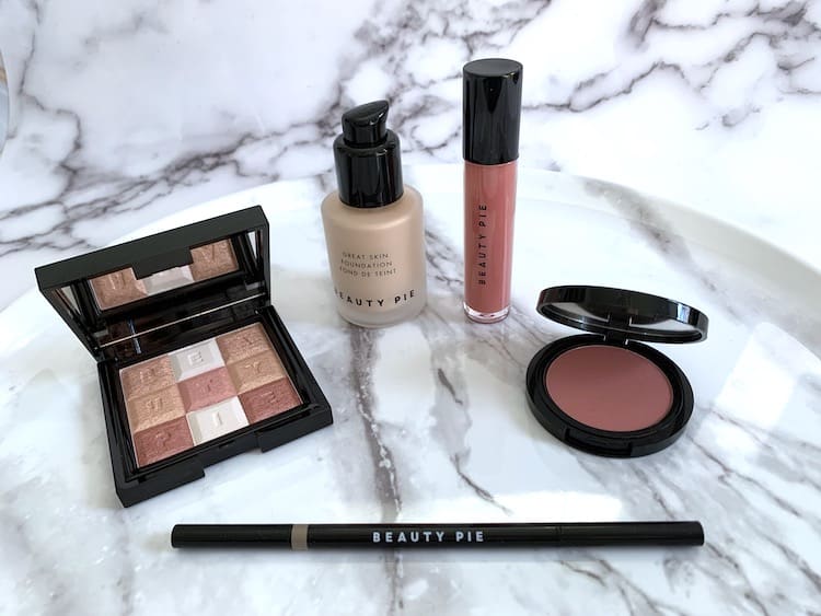 Beauty Pie Makeup - Foundation, Blush, Highlighter, Eyebrow Pencil and Lip Oil