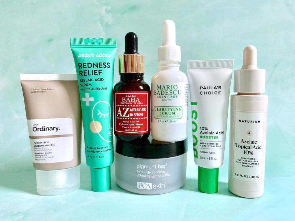 Best Azelaic Acid Products from The Ordinary, Peach Slices, Cos De Baha, Mario Badescu, PCA Skin, Paula's Choice and Naturium