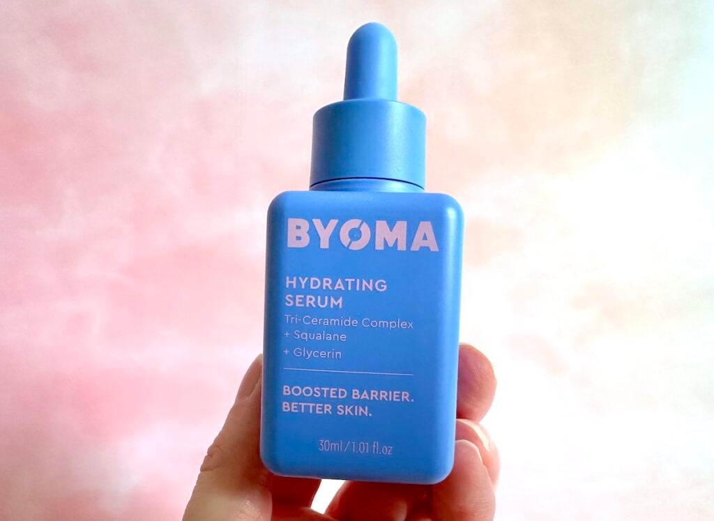 Byoma Hydrating Serum, handheld.