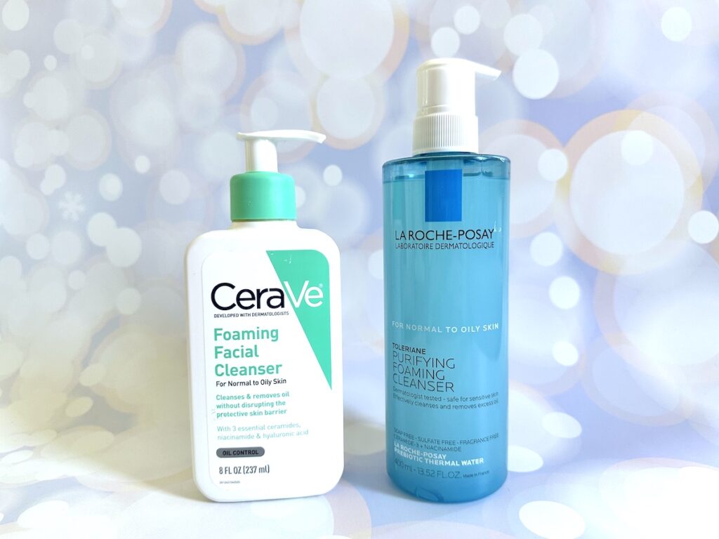 CeraVe Foaming Facial Cleanser vs La Roche-Posay Toleriane Purifying Foaming Facial Cleanser.