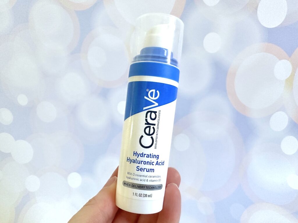 CeraVe Hyaluronic Acid Serum, handheld.