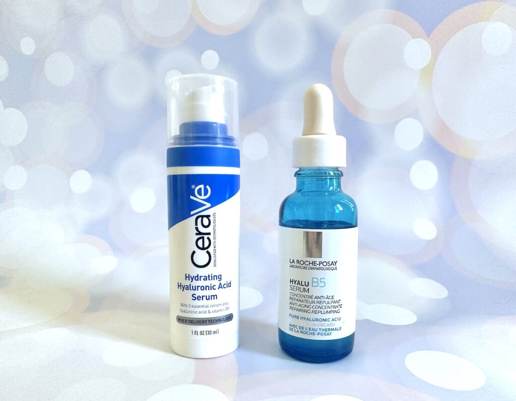 CeraVe Hyaluronic Acid Serum vs La Roche-Posay Hyalu B5 Pure Hyaluronic Acid Serum.