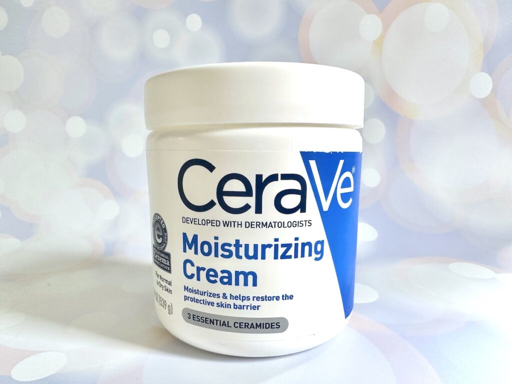 CeraVe Moisturizing Cream tub.