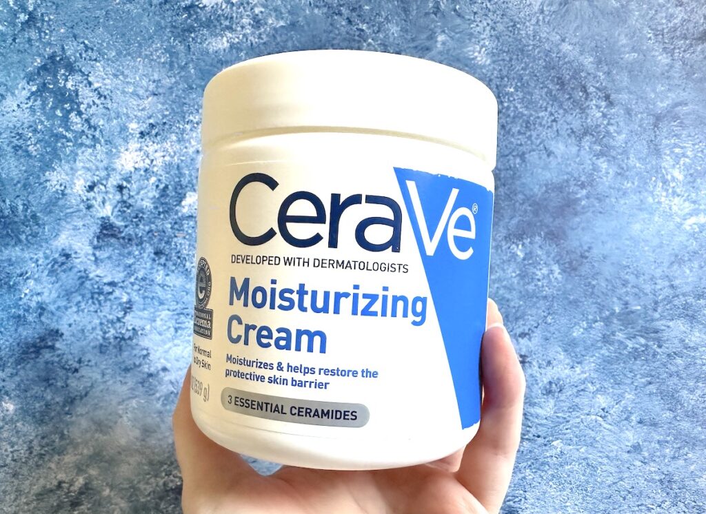 CeraVe Moisturizing Cream handheld.