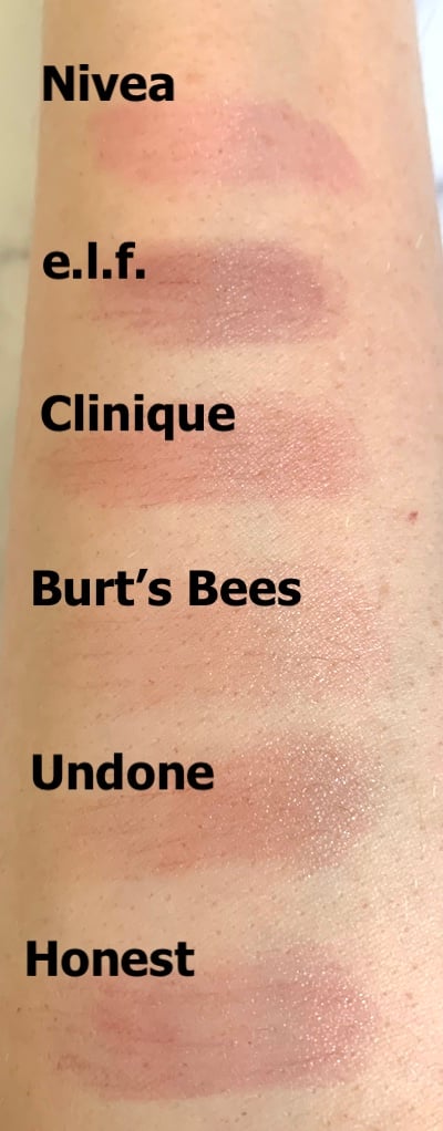 Clinique Black Honey dupes swatched on arm.