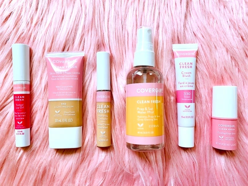 CoverGirl Clean Fresh Makeup Products on Pink Fur