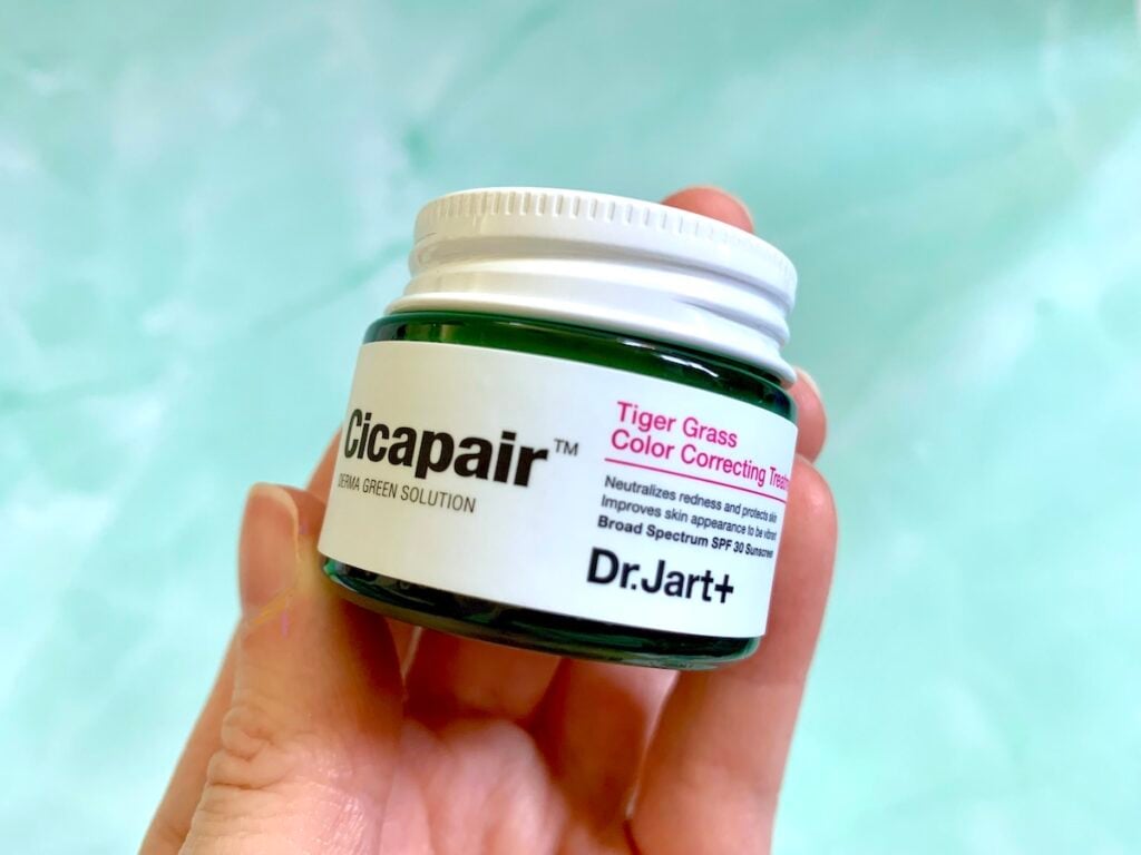 Dr. Jart Cicapair Tiger Grass Color Correcting Treatment SPF 30 handheld.