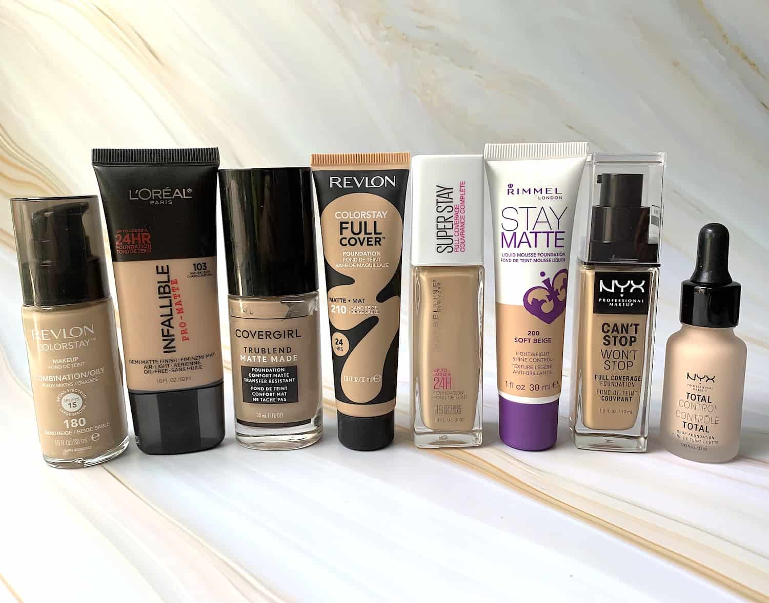 Drugstore full coverage foundations for oily skin