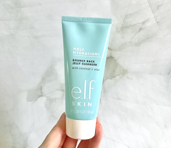 e.l.f. Holy Hydration! Bounce Back Jelly Cleanser, handheld.