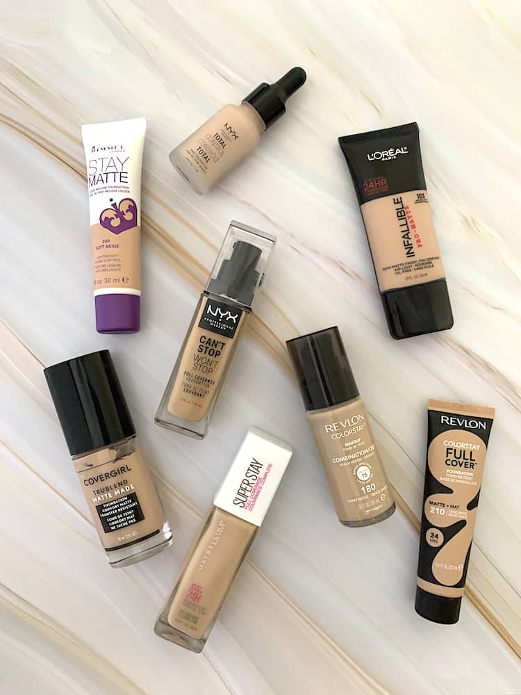 Drugstore full coverage foundations for oily skin