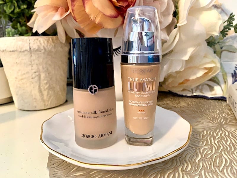 Giorgio Armani Luminous Silk Foundation and L'Oreal True Match Lumi Healthy Luminous Makeup