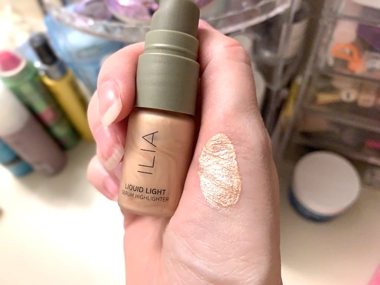 ILIA Liquid Light Serum Highlighter Sampled on Hand