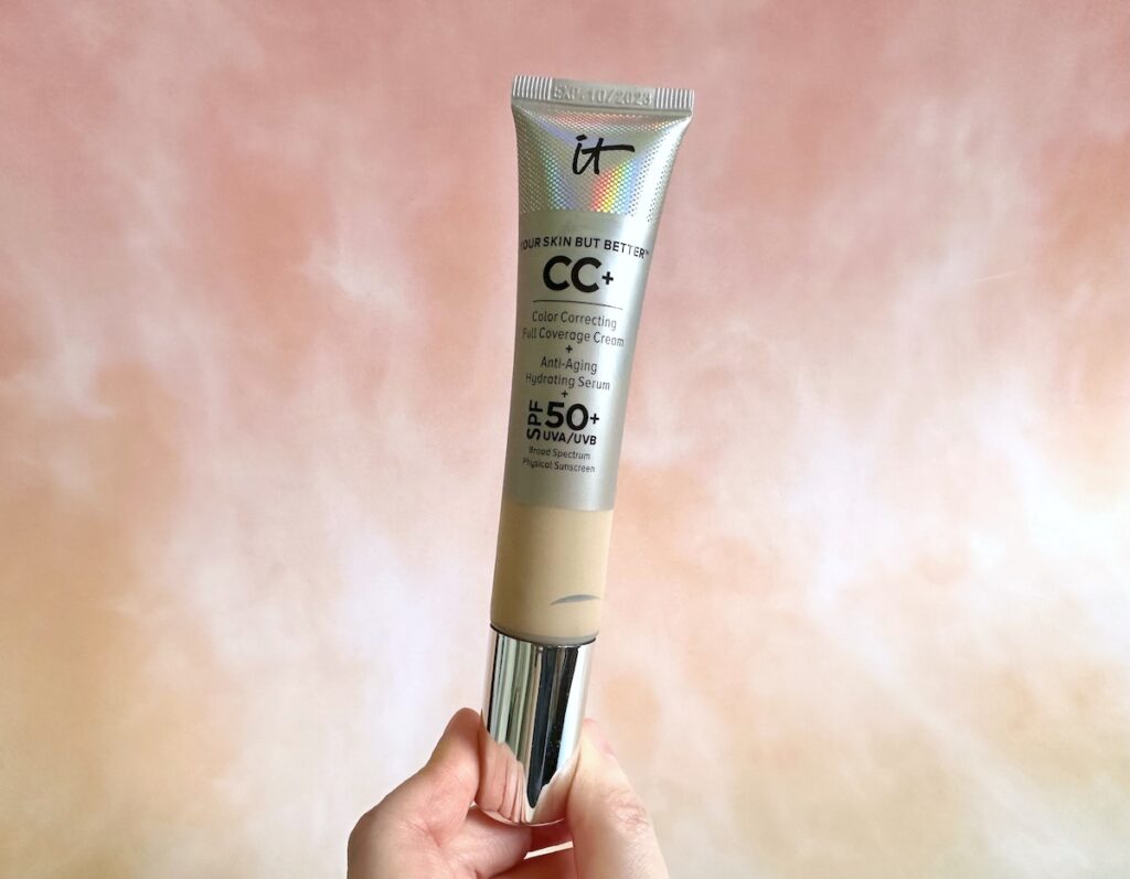 IT Cosmetics CC+ Cream with SPF 50+, handheld.