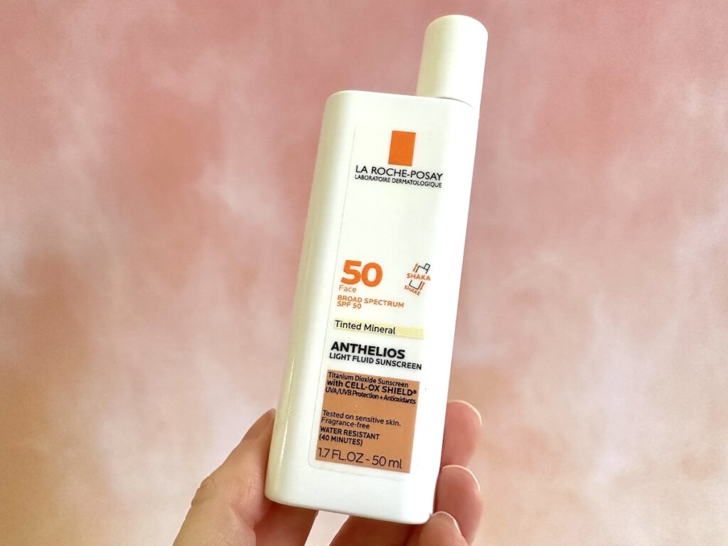 La Roche-Posay Anthelios Mineral Tinted Sunscreen SPF 50, handheld.