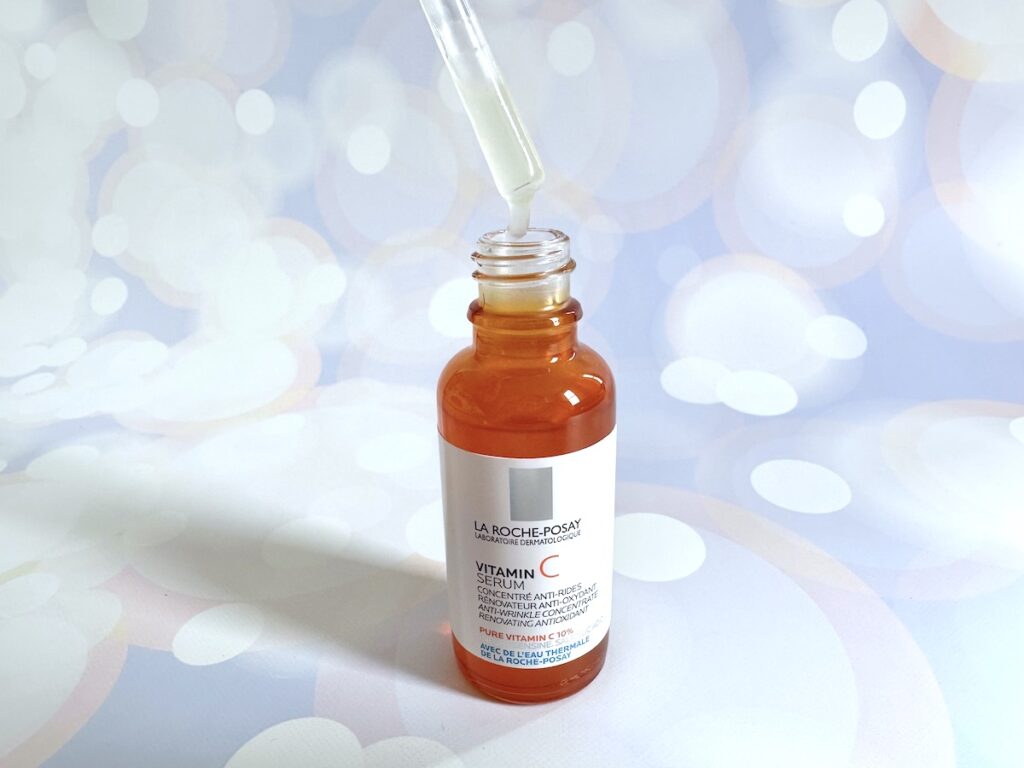 La Roche-Posay Vitamin C10 Serum, open bottle with dropper applicator.