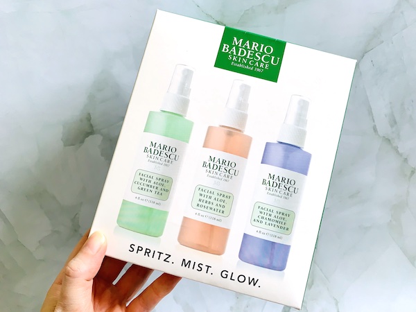 Mario Badescu Spritz. Mist. Glow. Facial Spray Collection Trio: Lavender, Cucumber, Rose - Box