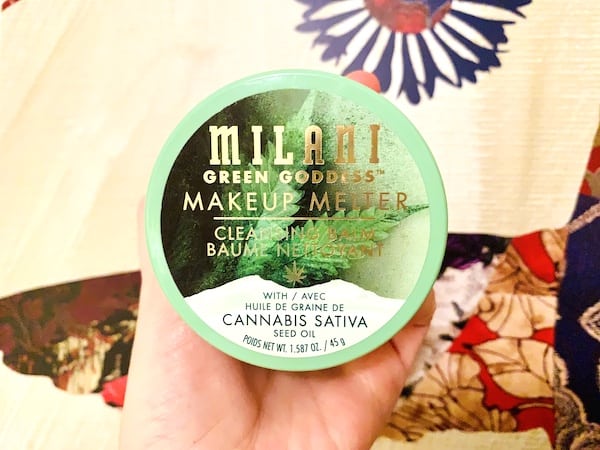 Milani Green Goddess Makeup Melter Cleansing Balm with Cannabis Sativa Seed Oil