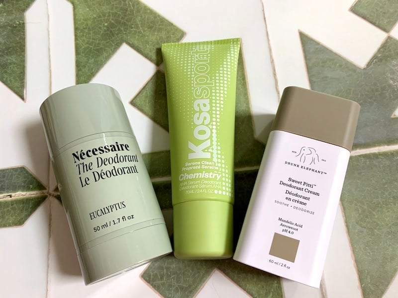 Necessaire, Kosas, and Drunk Elephant Natural Acid Deodorants Review