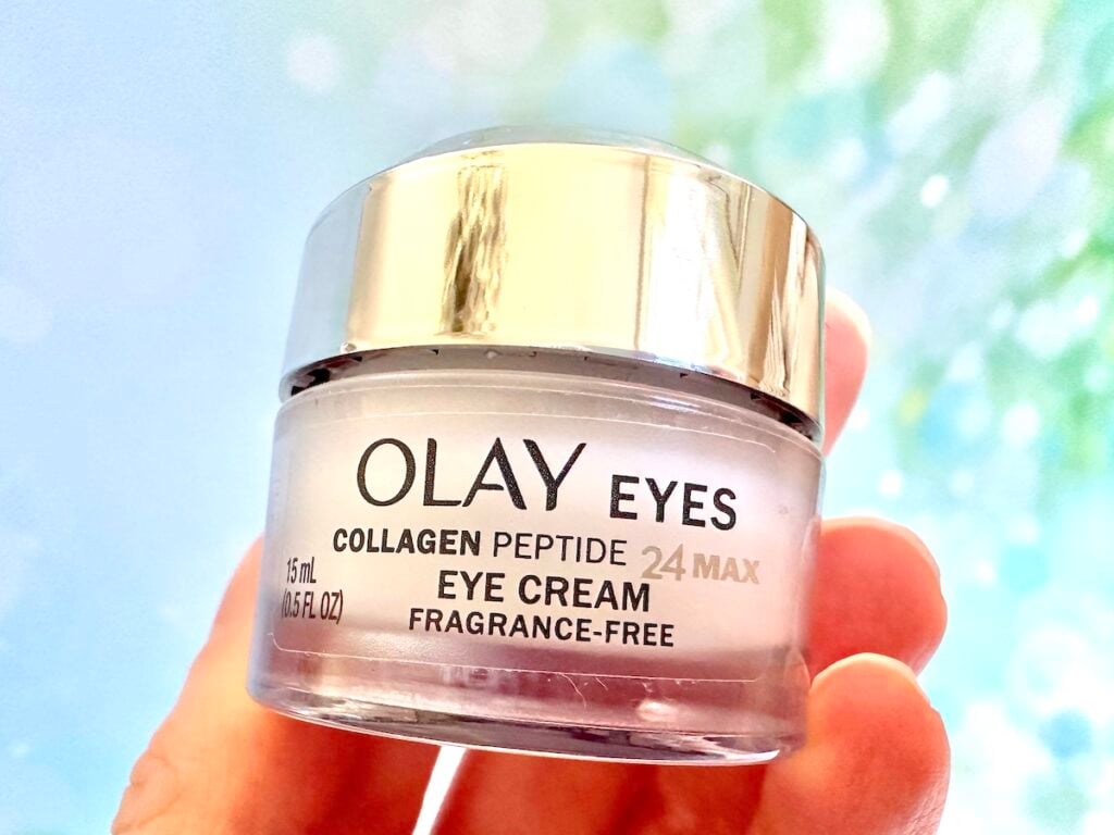 Olay Collagen Peptide 24 MAX Eye Cream, handheld.