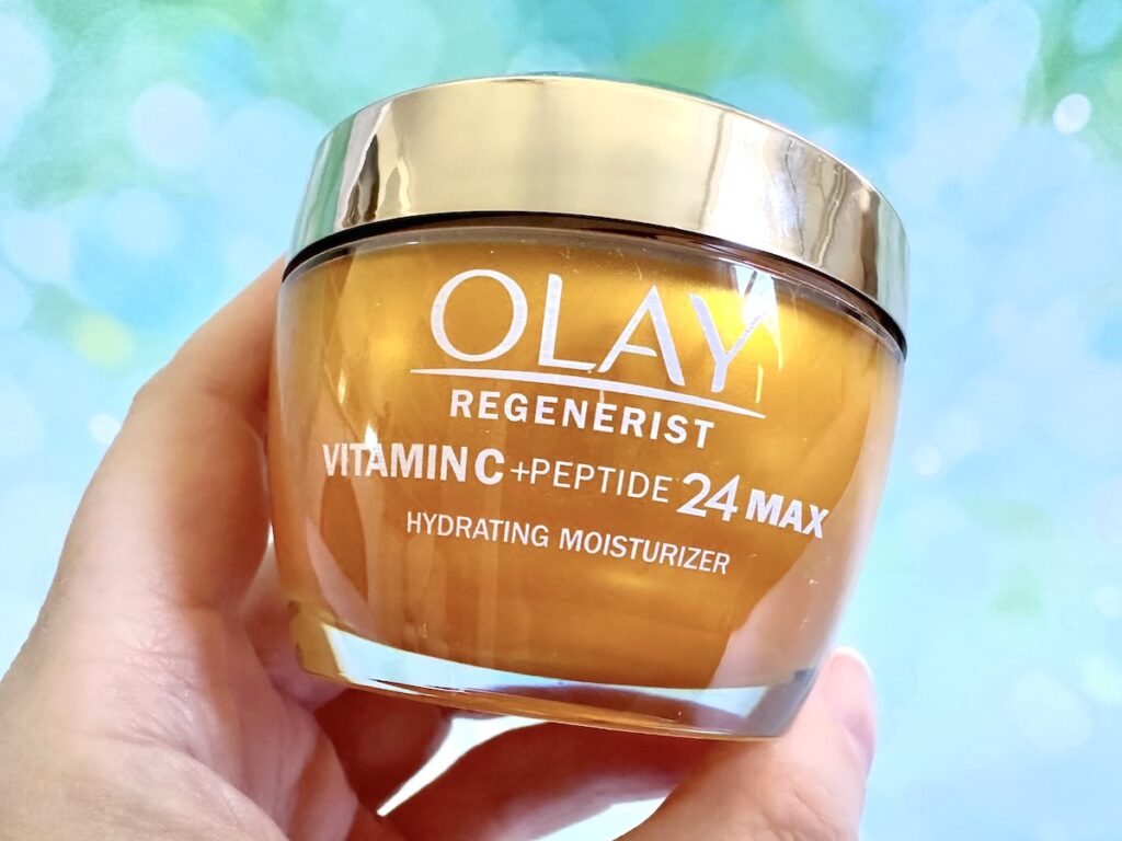 Olay Regenerist Vitamin C + Peptide 24 MAX Hydrating Moisturizer, handheld.