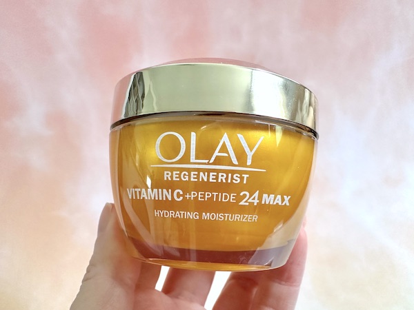 Olay Regenerist Vitamin C + Peptide 24 MAX Moisturizer, handheld.