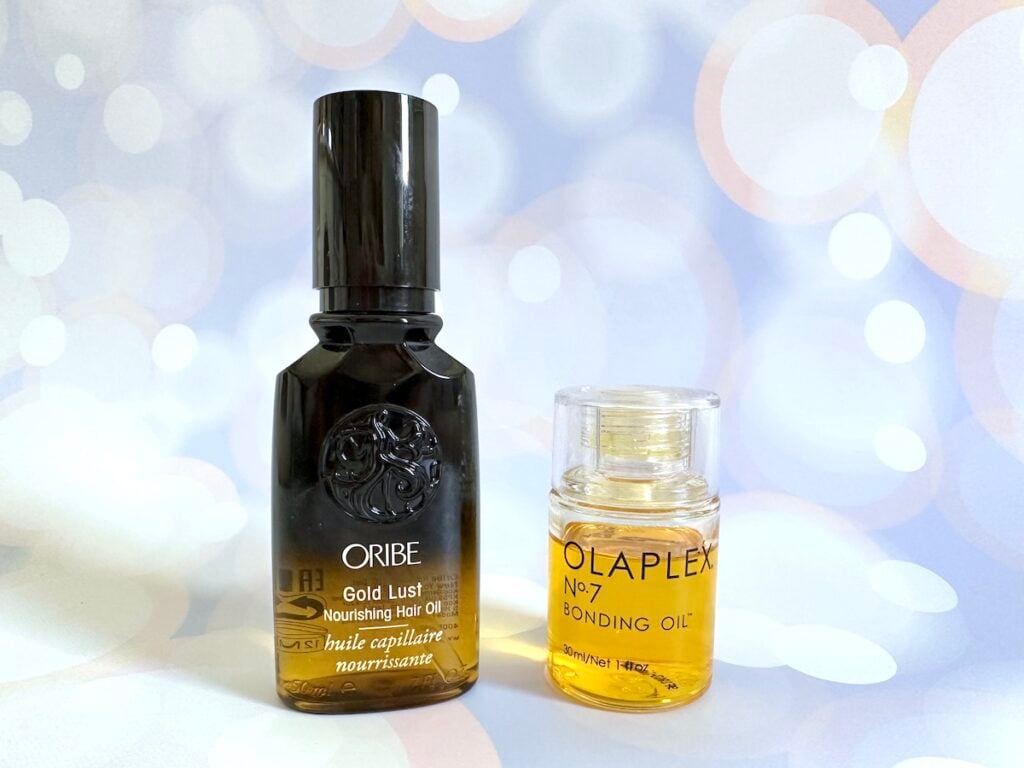 Oribe Gold Lust Nourishing Hair Oil vs Olaplex No.7 Bonding Oil.