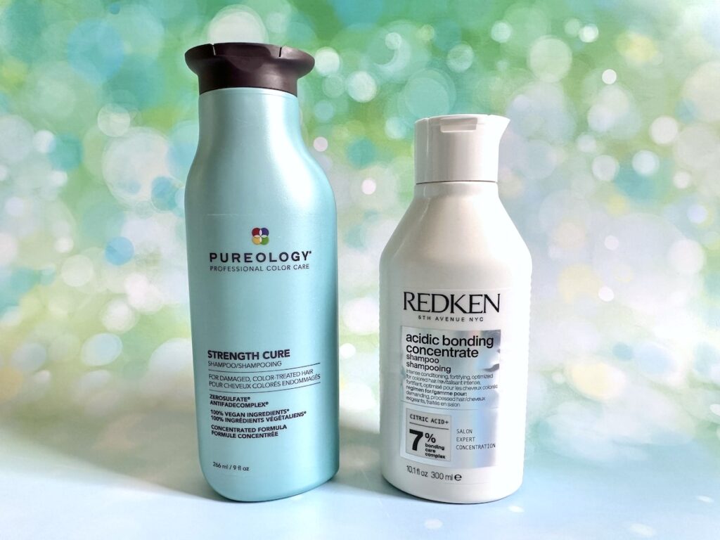 Pureology Strength Cure Shampoo vs Redken Acidic Bonding Concentrate Shampoo