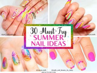 Summer nail ideas collage.