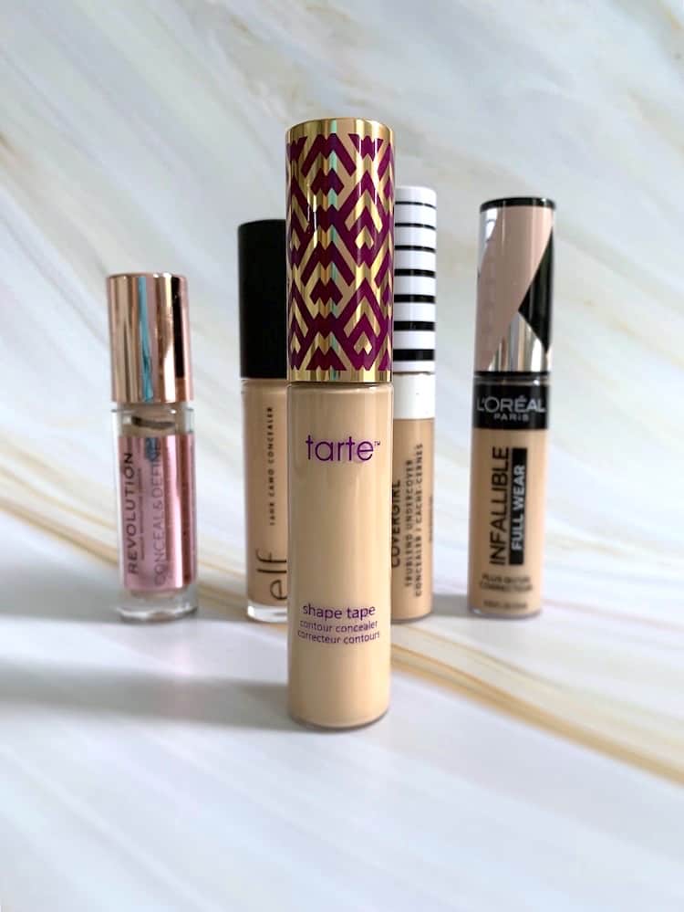  Makeup Revolution, e.l.f., COVERGIRL & L'Oreal Concealers as Alternatives to Tarte Shape Tape