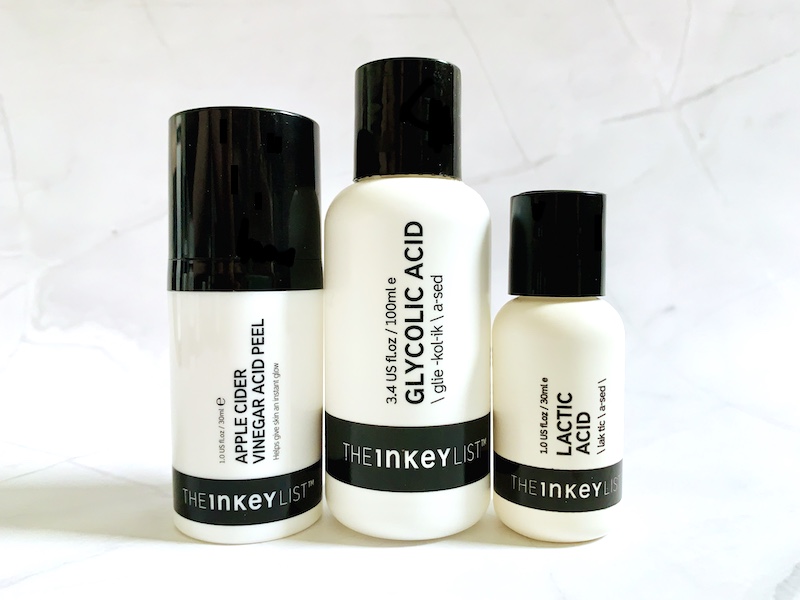 The Inkey List Apple Cider Vinegar Acid Peel, Glycolic Acid Toner, Lactic Acid Serum