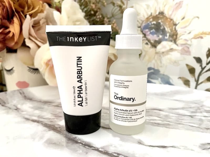 The Inkey List and The Ordinary Alpha Arbutin Serums