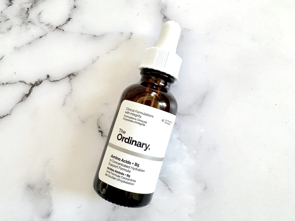 The Ordinary Amino Acids + B5 serum, flatlay.