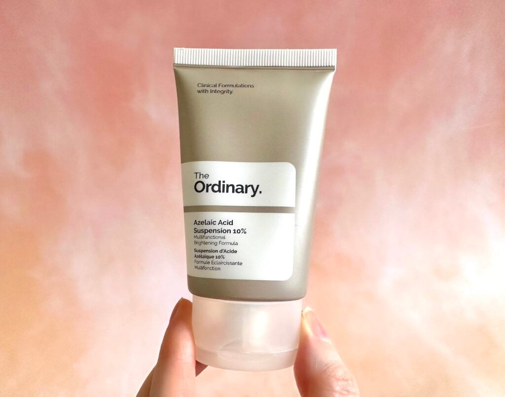 The Ordinary Azelaic Acid Suspension 10%, handheld.