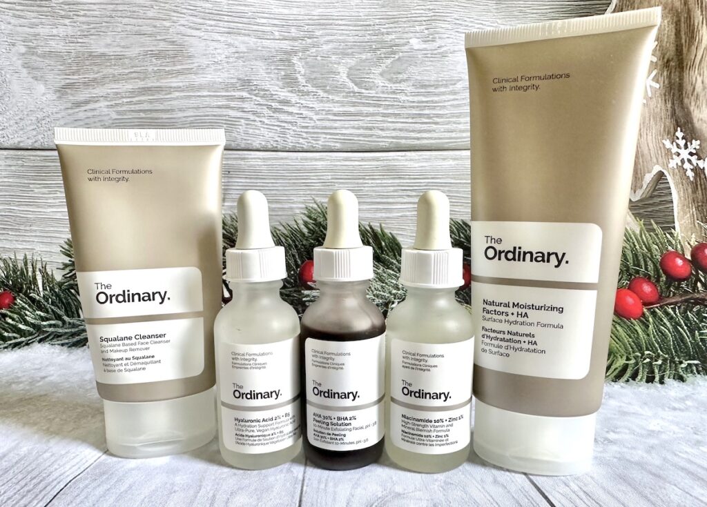 The Ordinary Black Friday Sale: The Ordinary Squalane Cleanser, The Ordinary Hyaluronic Acid, AHA 30% + BHA 1% Peeling Solution, The Ordinary Niacinamide Serum, and The Ordinary Natural Moisturizing Factors + HA.