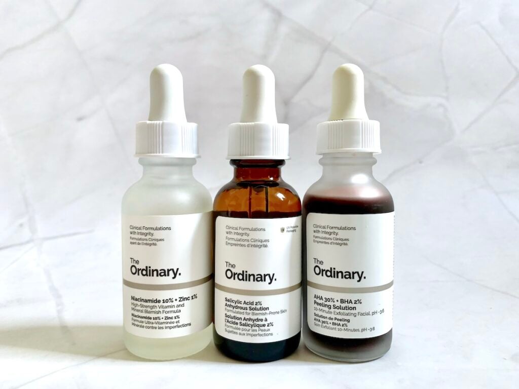 he Ordinary Blemish Control Bundle - Niacinamide, Salicylic Acid and AHA BHA Peeling Solution.