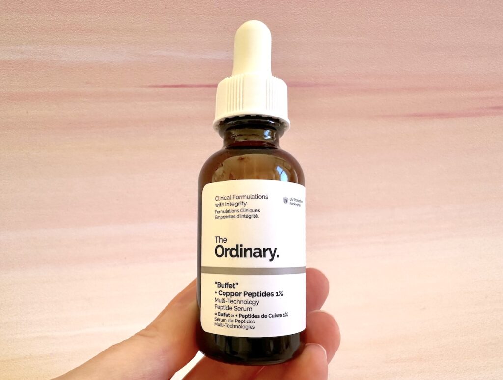 The Ordinary Multi-Peptide + Copper Peptides 1% Serum, handheld.