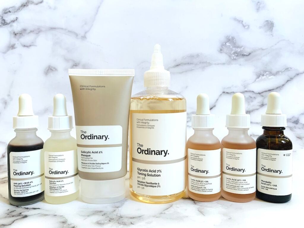 The Ordinary Water-Based Solutions: The Ordinary direct acids.