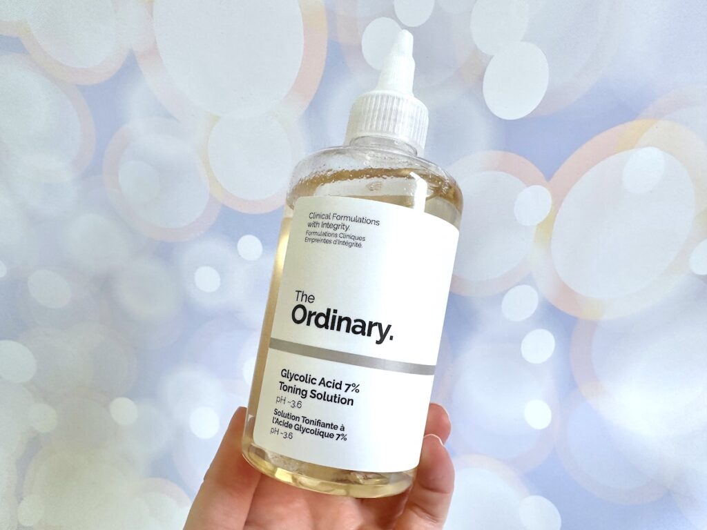 The Ordinary Glycolic Acid 7% Toning Solution, handheld.