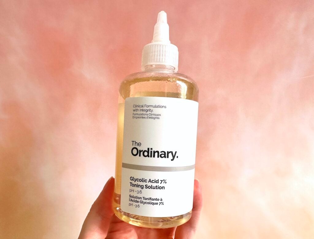 The Ordinary Glycolic Acid 7% Toning Solution, handheld.