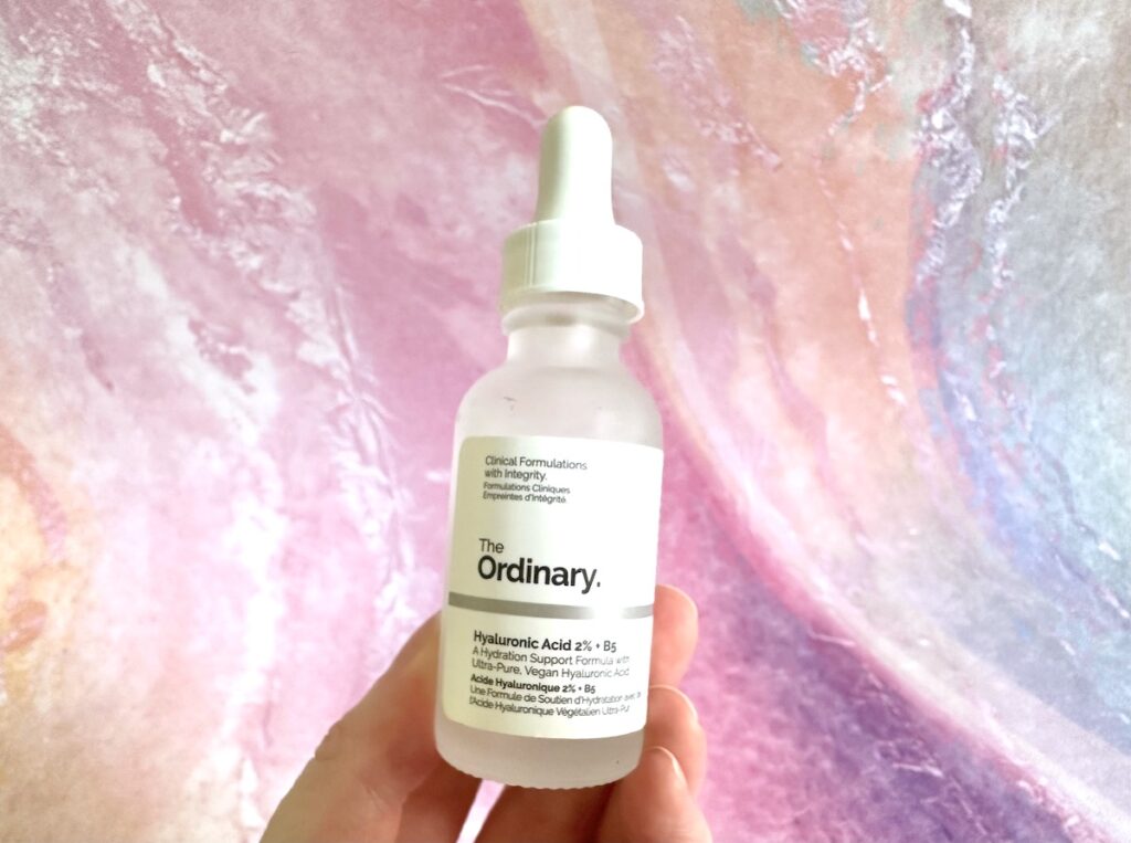 The Ordinary Hyaluronic Acid 2% + B5, handheld.