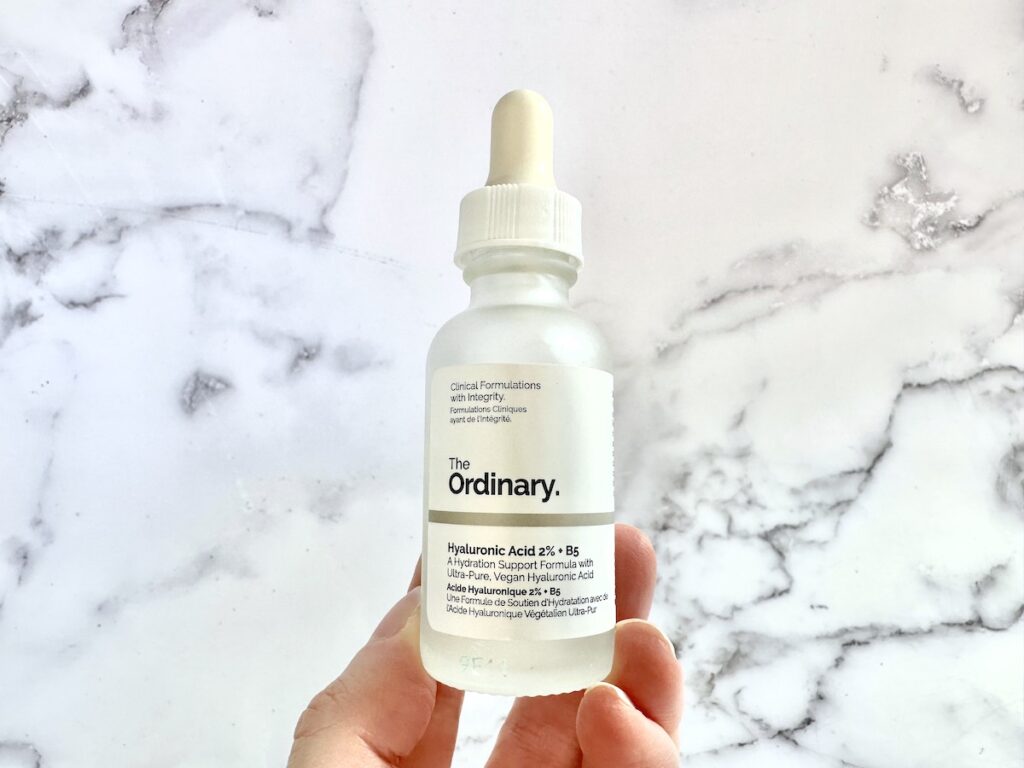 The Ordinary Hyaluronic Acid 2% + B5, handheld.