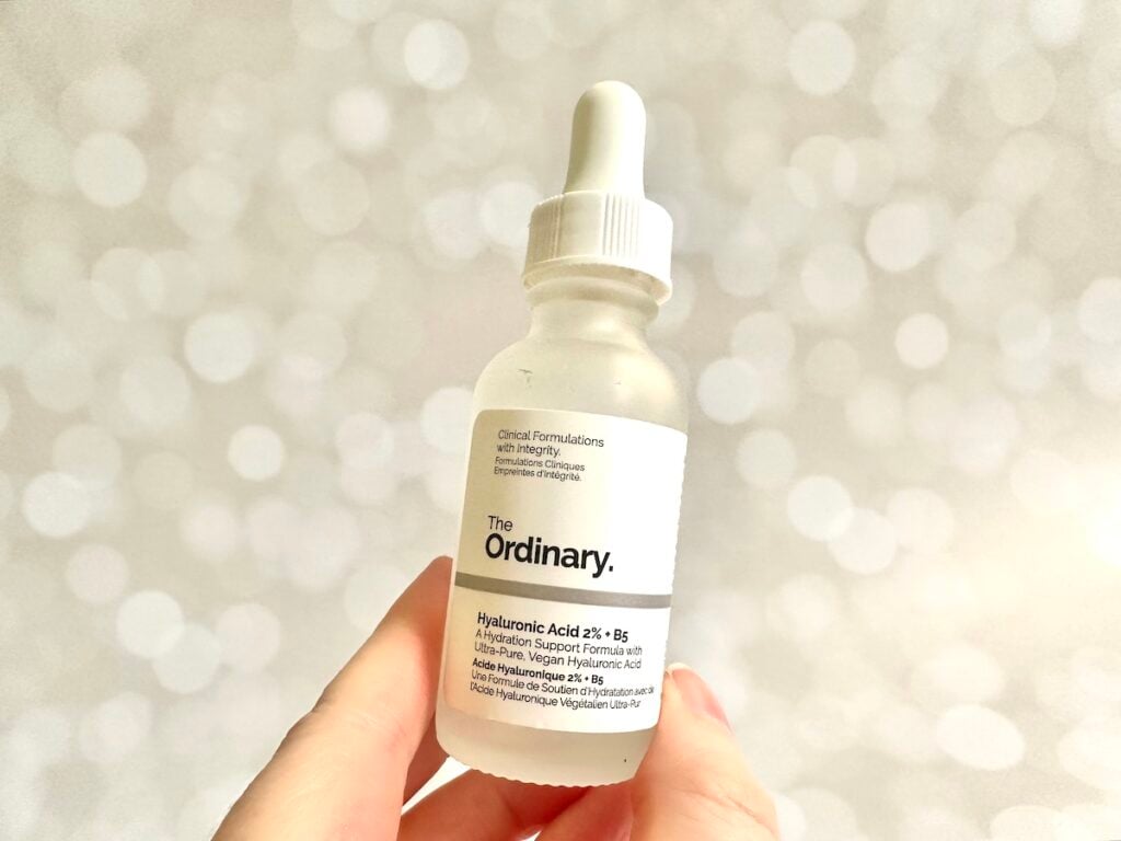 The Ordinary Hyaluronic Acid 2% + B5, handheld.