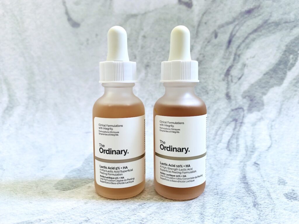 The Ordinary Lactic Acid 5% + HA and The Ordinary Lactic Acid 10% + HA serums